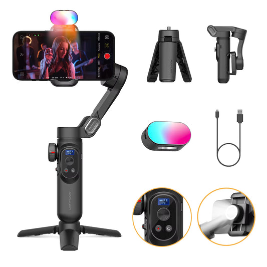 Smart Xpro Smartphone Gimbal Stabilizer Professional 3-Axis Stabilizer for Iphone and Android Smartphone Handheld Gimbal