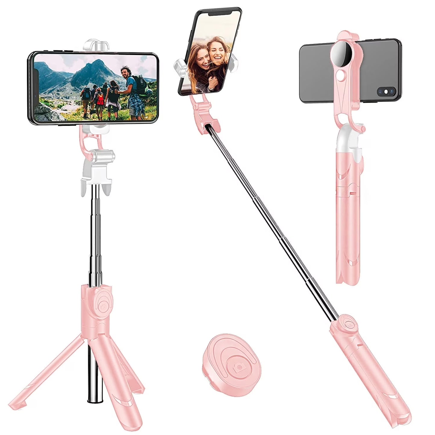 Accreate Bluetooth Selfie Stick, Extendable Tripod, Wireless Remote