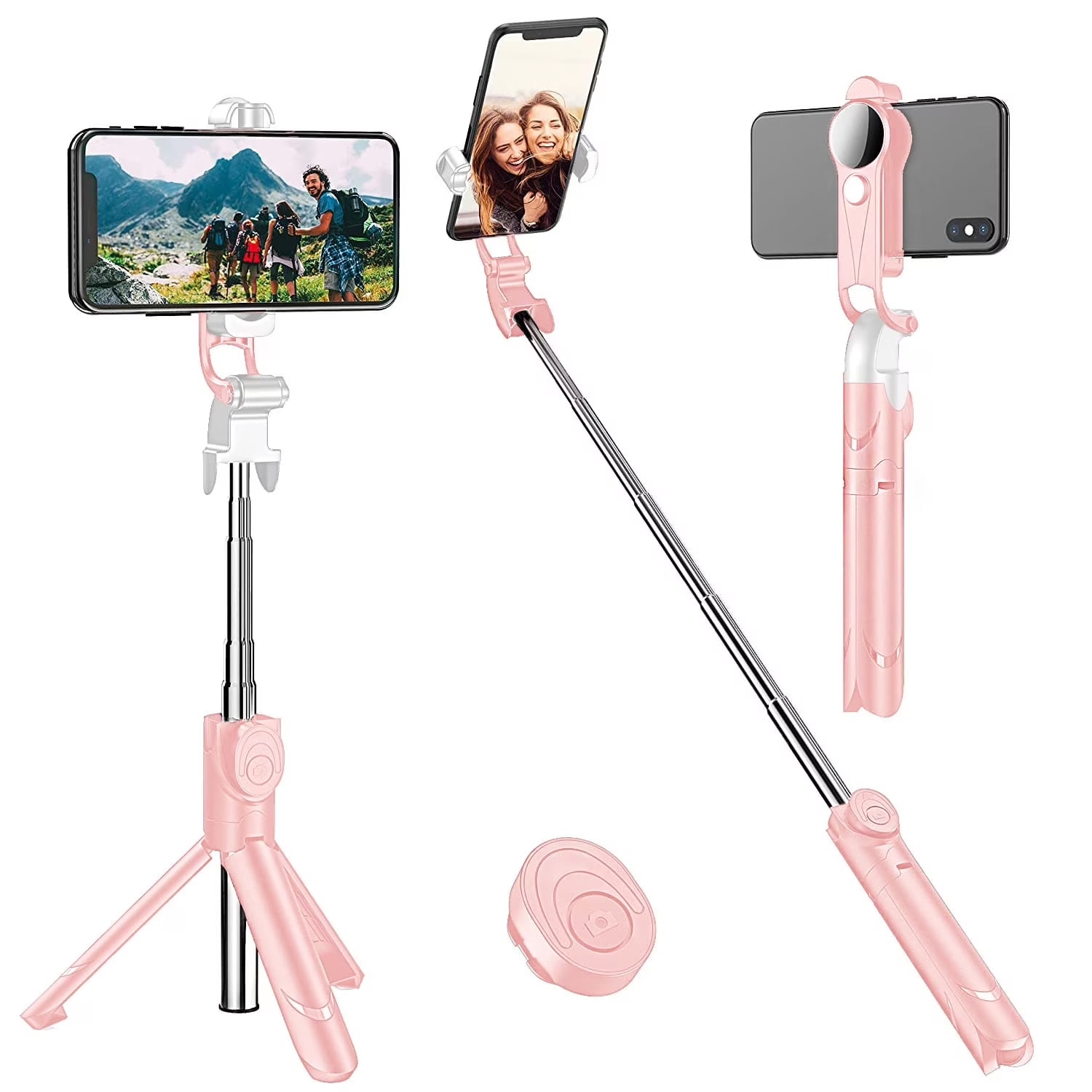 Accreate Bluetooth Selfie Stick, Extendable Tripod, Wireless Remote