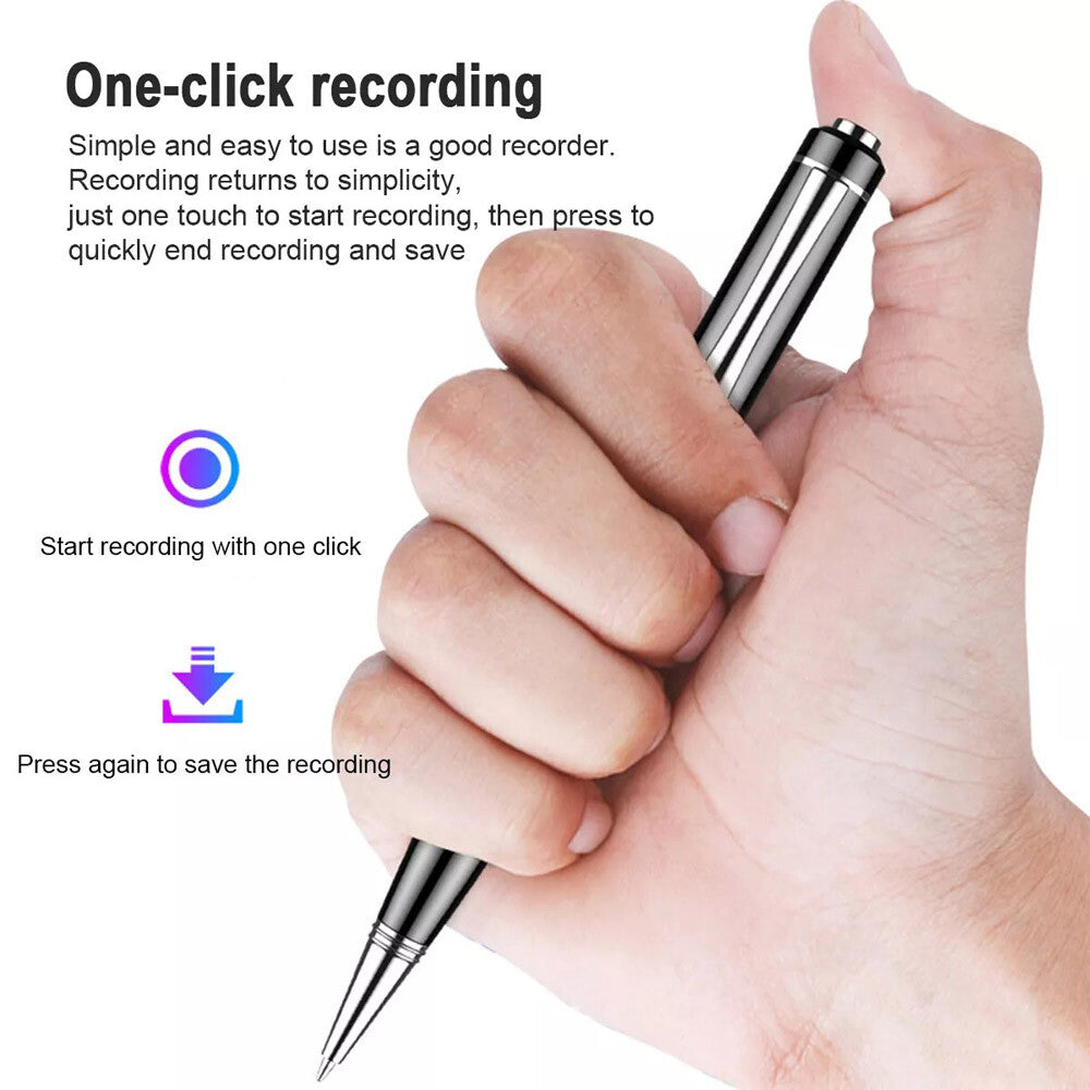 Digital Voice Activated Recorder 32GB Mini Hidden Audio Recording Pen Device New