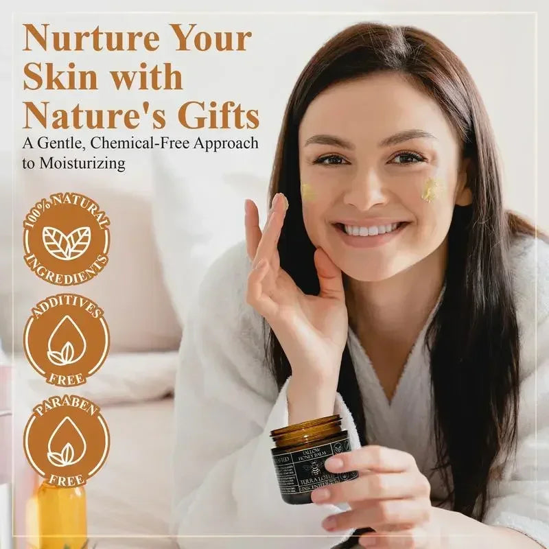 Organic Grass Fed Beef Tallow Balm with Raw Honey Moisturizing Cream for Soft Smooth Skin Handmade All-Natural Moisturizer Skin