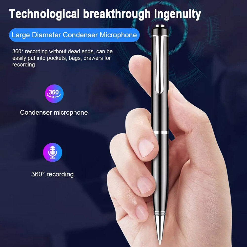 Digital Voice Activated Recorder 32GB Mini Hidden Audio Recording Pen Device New