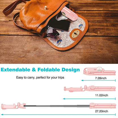 Accreate Bluetooth Selfie Stick, Extendable Tripod, Wireless Remote