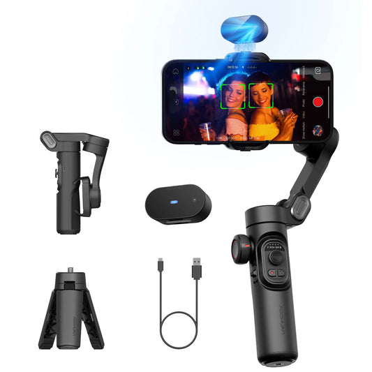 Smart XE AI Version Gimbal Stabilizer for Smartphone,No APP AI Tracking Gesture Control Gimbal with Tiktok Youtube
