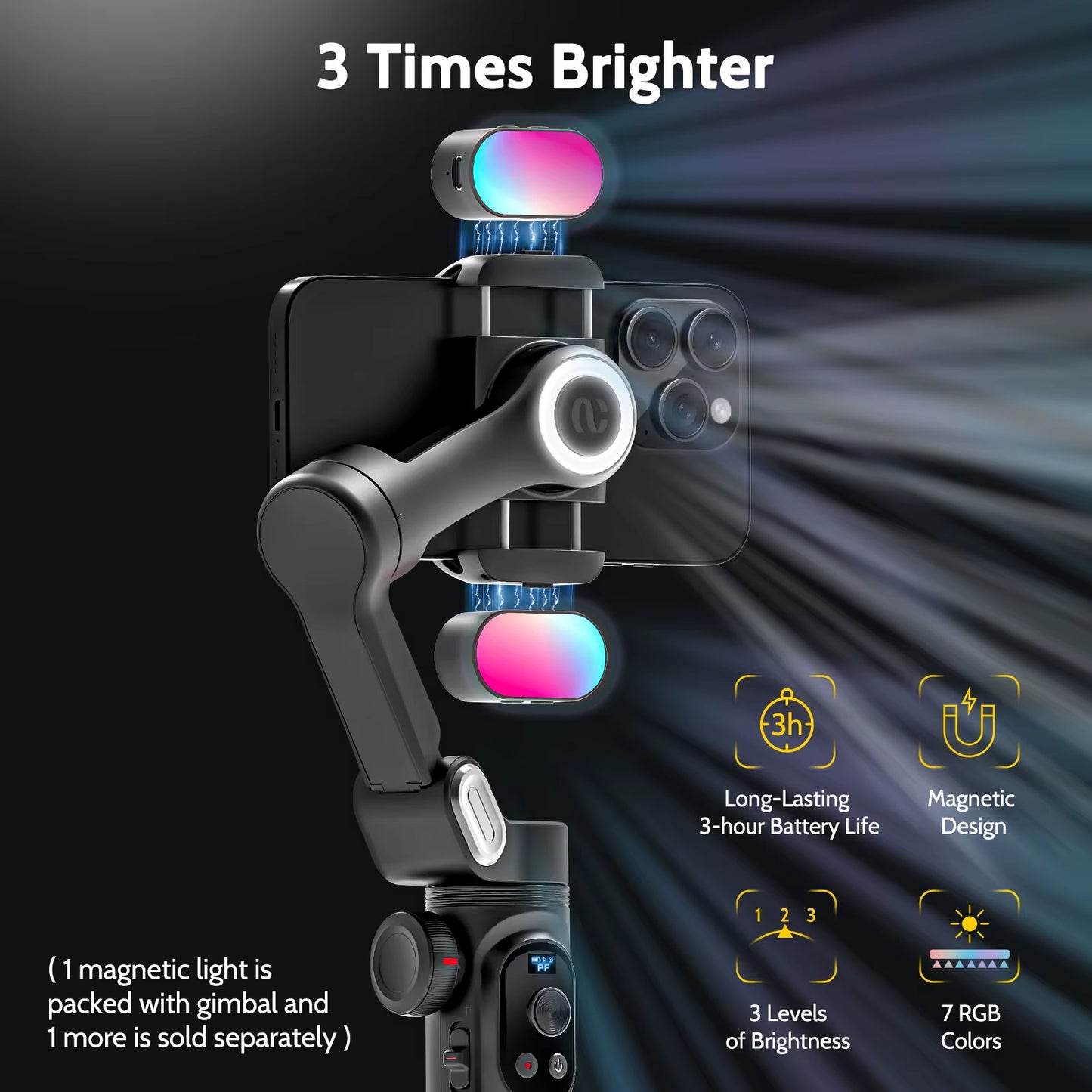Smart Xpro Smartphone Gimbal Stabilizer Professional 3-Axis Stabilizer for Iphone and Android Smartphone Handheld Gimbal