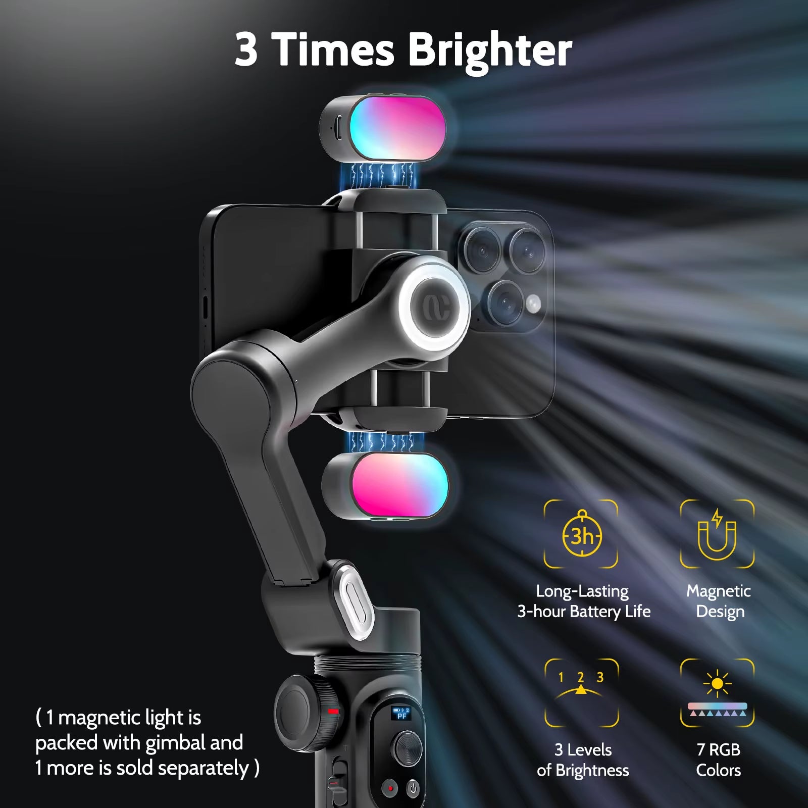Smart Xpro Smartphone Gimbal Stabilizer Professional 3-Axis Stabilizer for Iphone and Android Smartphone Handheld Gimbal
